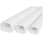 Tecnosystemi Optima leidinggoot T100 lengte van 2m (102 x 66mm) Zuiverwit RAL9010